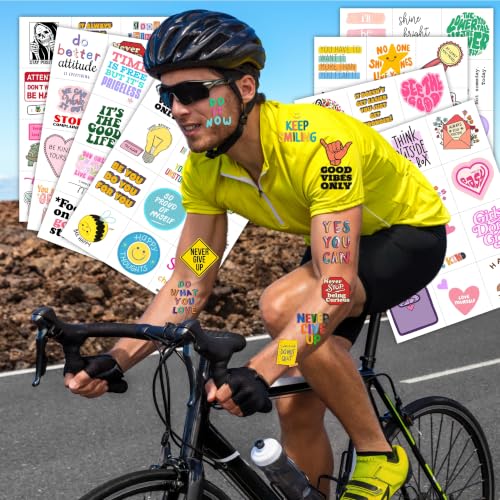 96 Pcs Motivational Temporary Tattoos for Kids Party Favors