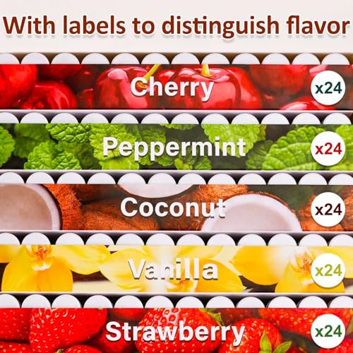 120 Pack Lip Balm Unlabeled, Natural Lip Balm Bulk Blank Tube, Personalized Lip Balms for Party Favors Adults and Bridal Shower Favors or Baby Shower Gifts-5 Flavors