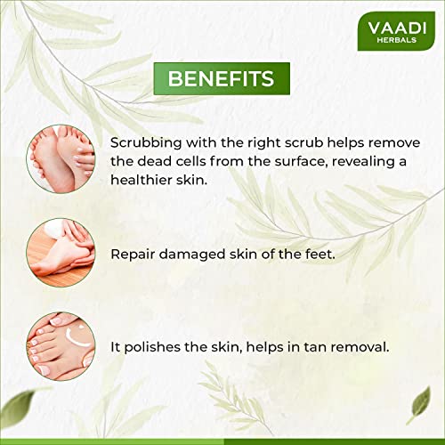 Vaadi Herbals Natural Foot Scrub Cream - Anti-Fungal Callus Remover, 110g