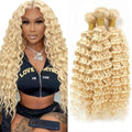 28-30-32 Inch Blonde Deep Wave Hair Bundles (3 Pack)