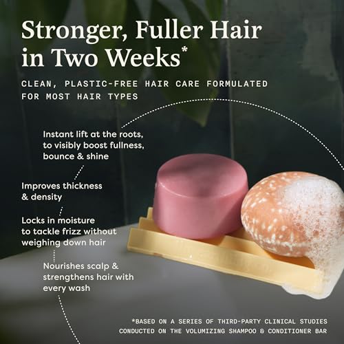 Volumizing Shampoo & Conditioner Bar Set for Fine Hair