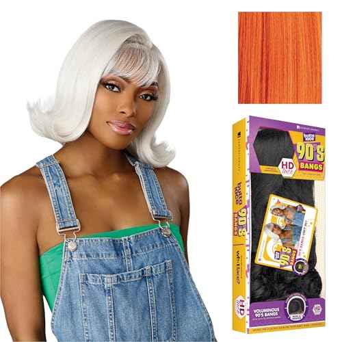 Sensationnel Butta Lace 90Sbangs Wigs - Unit 907 Glueless Wide Deep Part Synthetic Preplucked Hairline (GINGERCOPPER)