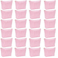 24 PACK Makeup Bags Bulk-Easter Gifts/Seersucker Bulk Cosmetic Bags/Bridesmaid Proposal Gifts/Makeup Pouch for Wedding Party Favors Birthday/Teacher/Mothers Day Gifts/Toiletry Travel Bags(24, Pink)