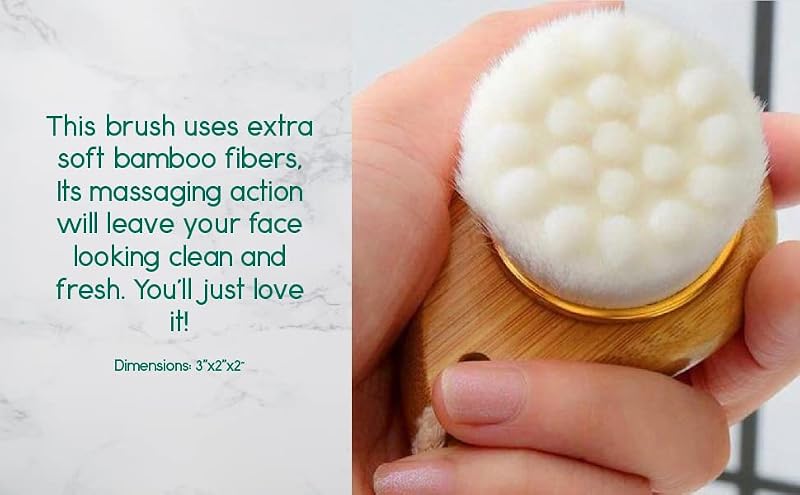 Bamboo Facial Cleansing Brush – Soft Exfoliating Skin Care