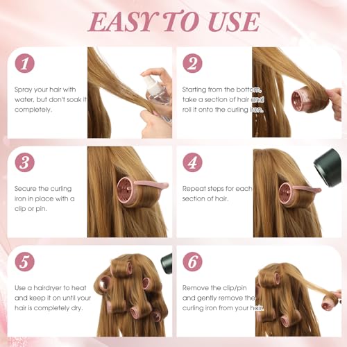 Therwen 18 Pc Aluminum Thermal Hair Rollers Set