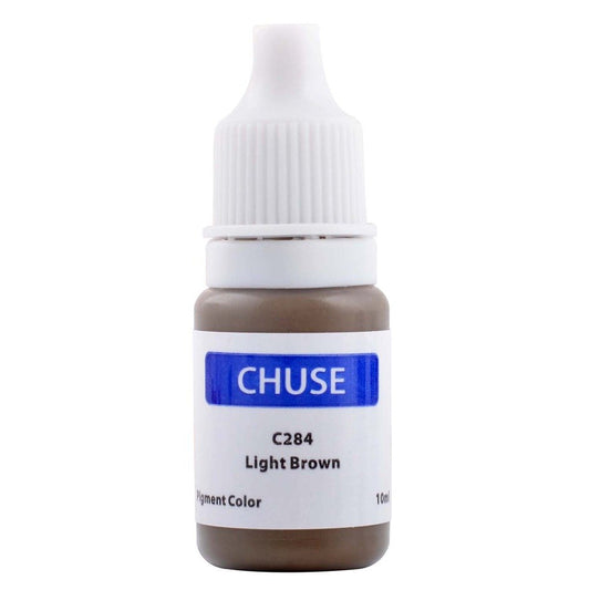 CHUSE Microblading Ink Permanent Makeup Pigment 0.35oz/10ml Eyebrow Ink Microblading Pigment for Eyebrow Eyeliner (C284 Light Brown)