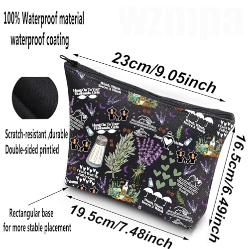 WZMPA Sisters Apothecary Cosmetic Bag Magic Witches Gift Salt Rosemary Lavender Love Makeup Zipper Pouch Bag Midnight Margaritas Merchandise (Sisters Apothecary BL)