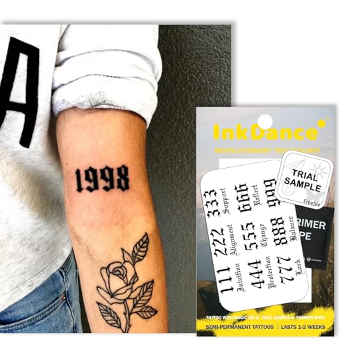 Angel Numbers Semi-Permanent Tattoo | 1-2 Week Waterproof