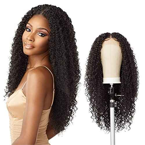 Sensationnel Butta Lace Wigs - Unit 35 Extra Wide 5 Inch Deep Parting Synthetic Preplucked Hairline Glueless Lacefront (1 JETBLACK)