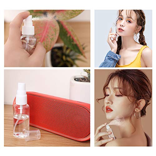 2 Pack 1oz Clear Mini Spray Bottles Fine Mist Refillable