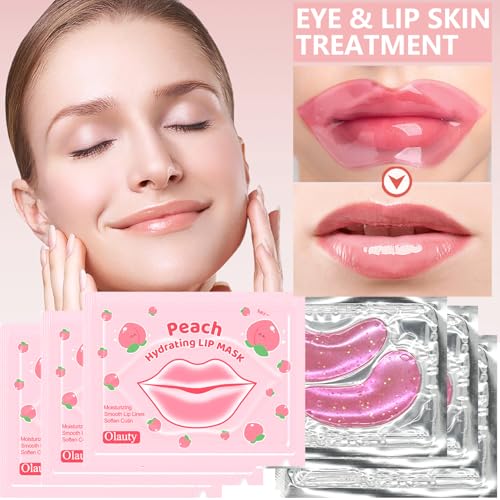 30 Pairs Collagen Lip & Eye Mask Set - Hydrating Skincare Bundle