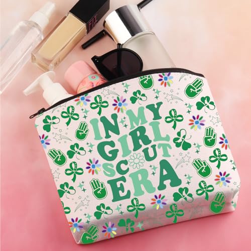 BDPWSS Scout Makeup Bag Scout Troop Leader Gift In My Scouts Era Girl Power Cosmetic Bag Scoutmaster Gifts (Scouts Era)