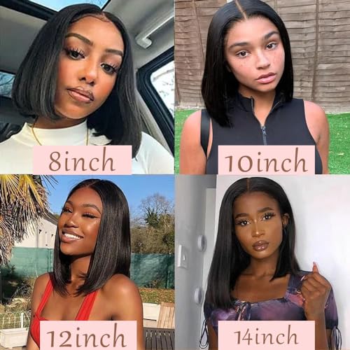 WuvuSnm Natural Black 1B Brazilian Remy Straight Hair Bundles 14 16 18 Inch 3 Bundle
