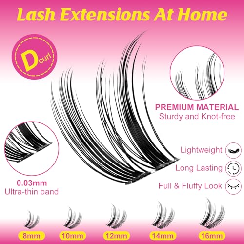 Freya 12mm Cluster Eyelashes D Curl Extensions