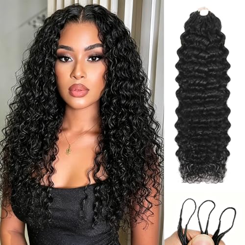 Water Wave Crochet Hair 18 Inch 120g Human Hair Extensions