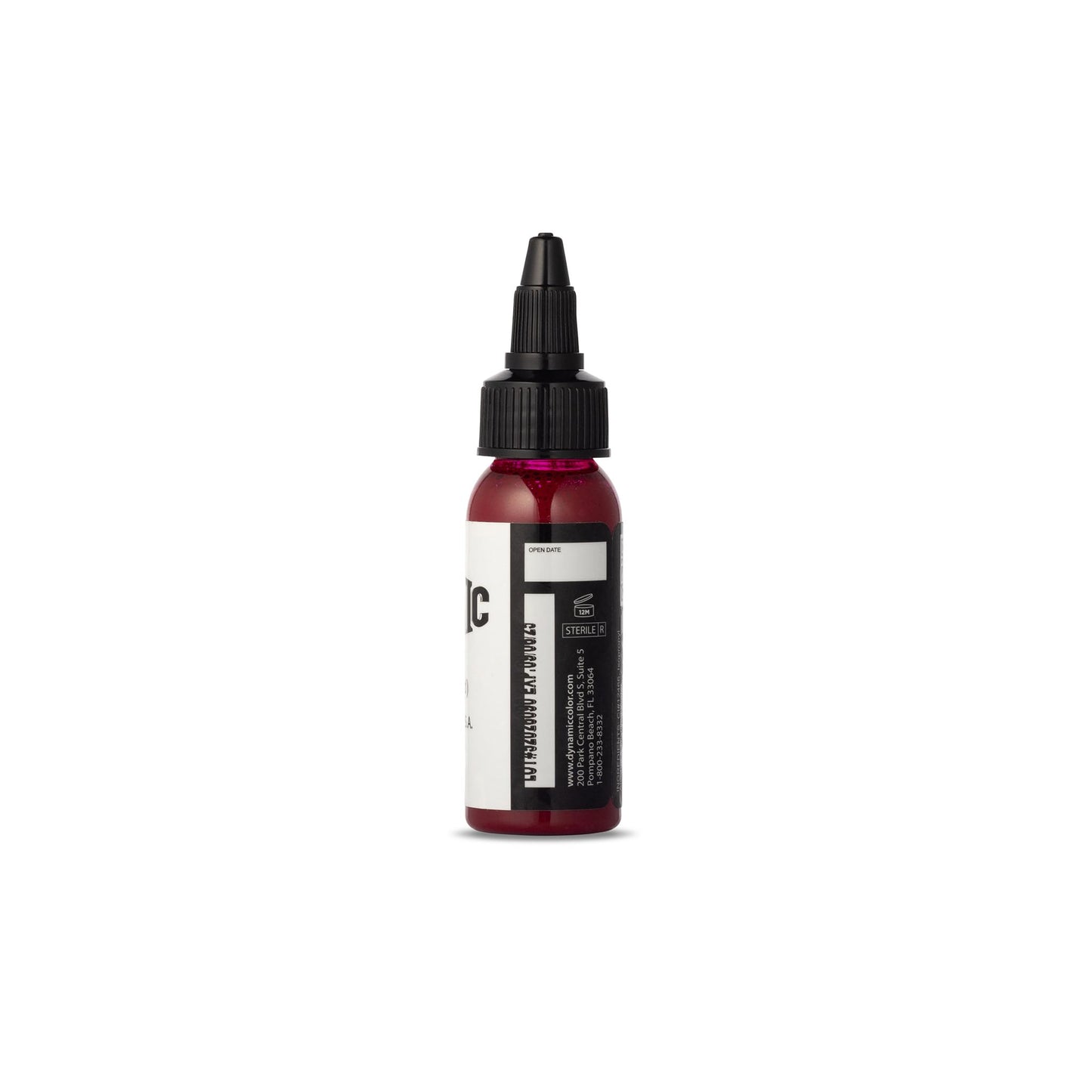 Dynamic Color Co Wine Red Tattoo Ink (1oz Bottle): Vibrant, Sterilized, Vegan & USA-Made Since 1990 – Trusted by Artists Worldwide