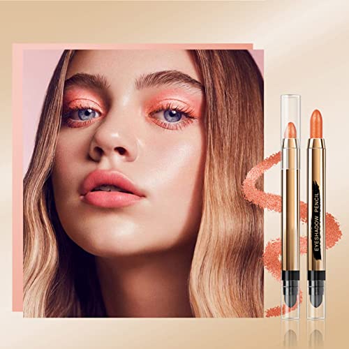 Eyeshadow Stick Pencil - Creamy Metallic & Matte Makeup (6# Peachy)