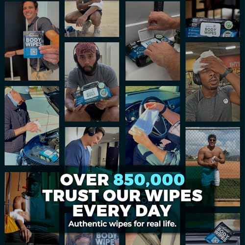 Body Wipes for Men (2 Pack) ? 100 XL No Rinse Shower Sheets + 8 Travel Bath Wipes, 10" x 11.5" Adult Disposable Washcloths for After Gym Use, Hunting, Camping and Travel
