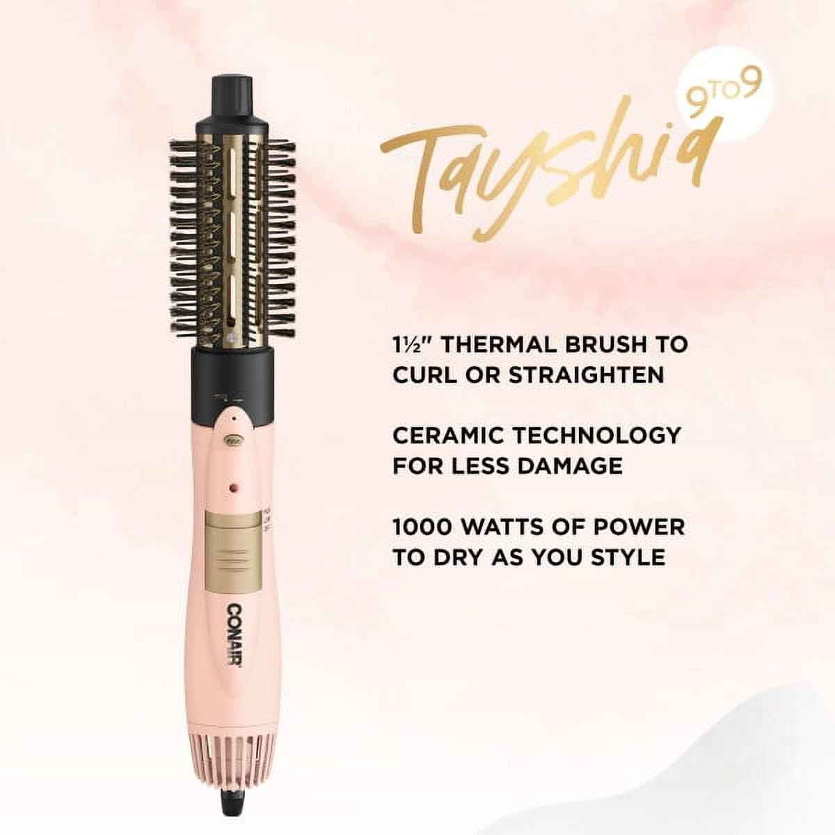 Tayshia by Conair 2-in-1 Double Ceramic Lightweight Hot Air Brush BC171TR