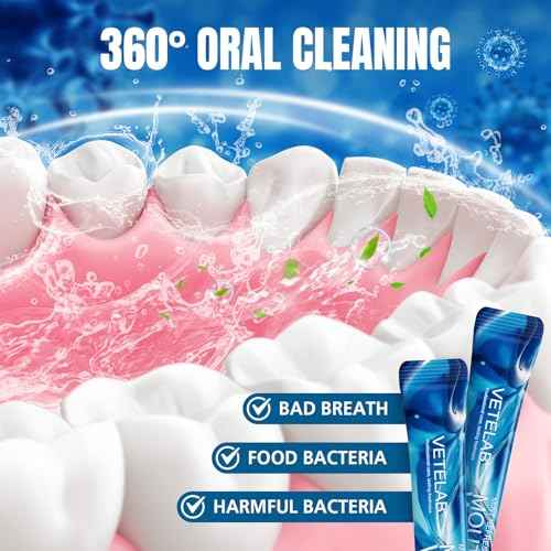 Portable Travel Size Mouthwash Packets - Mini Mint Mouthwash for Adults, Alcohol & Fluoride-Free, Freshens Breath for 12 Hours, Perfect for Date, Office, or Travel (Pack of 20)