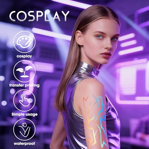 Demon Hunter Anime Temporary Tattoos – 8 Piece Cosplay Set