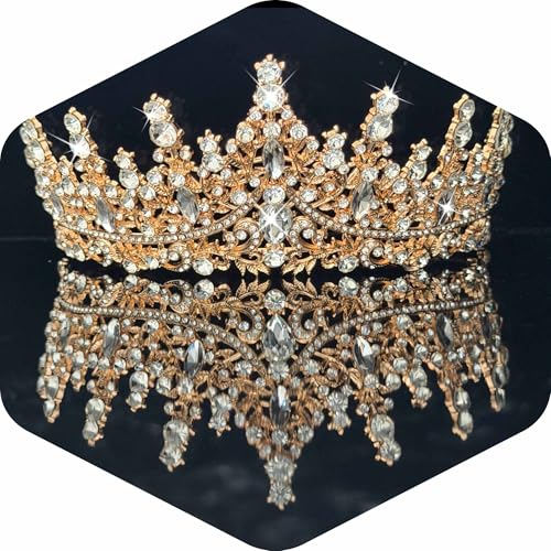 Kamirola Crystal Crown Tiara Headband for Women - Wedding & Party