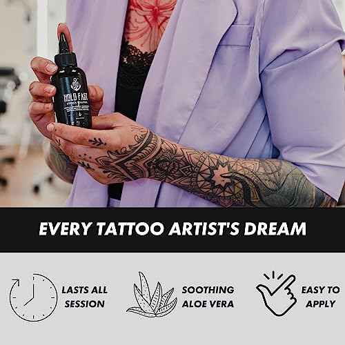 Sorry Mom Tattoo Stencil Gel Solution - Tattoo Transfer Gel for Tattooing - Long Lasting, Clear & Dark Stencils - The Original HOLD FAST - Developed in the USA by Professional Artists (3.4 oz)