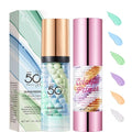 Makeup Primer, Color Correcting Primer, SPF 50 Sunscreen, Hydrating Face Primer, One Step Isolation Cream, Long Lasting Foundation Moisturizing Facial Concealer (Primer 02+03, 2.45 Ounce (Pack of 2))