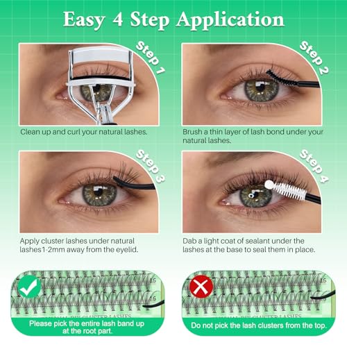 Wispy Lash Clusters Kit with Bond, Seal & Tweezers