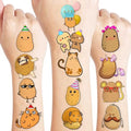 96PCS Potato Temporary Tattoos, 8 Sheets Party Favors