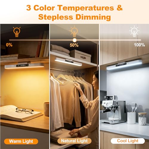 4000mAh Rechargeable Under Cabinet Light Bar with Remote
