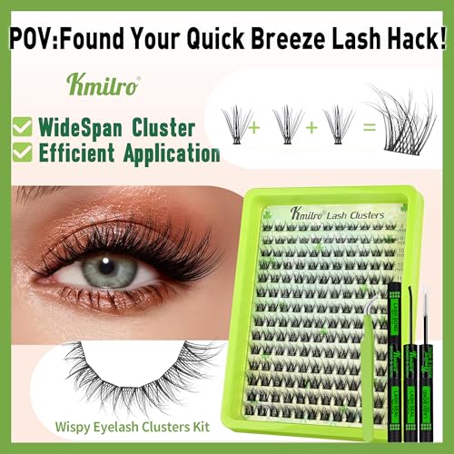 Spider Lash Clusters Kit 8-14mm C Curl Wispy Extensions 154pcs