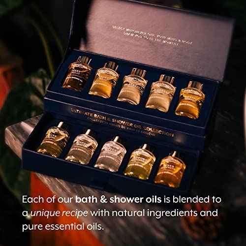Aromatherapy Associates Essential Oil Blends ? Luxury Body and Shower Oils for Dry Skin and Daily Aromatherapy, 10-Pack (0.30 fl oz Each) in Decorative Gift Box