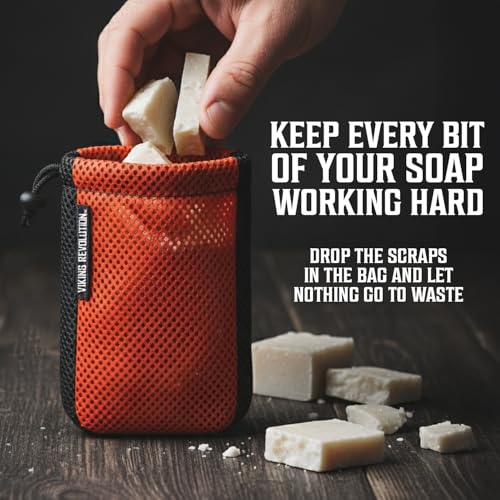 Viking Revolution Dual-Sided Mesh Soap Bag - Exfoliating Body Scrubber