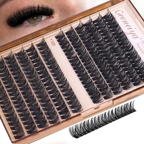 Geeneiya 12MM D Curl Volume Lash Clusters - DIY Eyelash Extensions