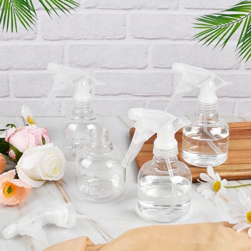 24 Pack 8 oz Clear Plastic Spray Bottles with Adjustable Nozzles