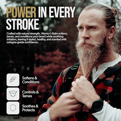 The Beard Struggle Warrior¡¯s Beard Balm - Gold Collection, Valhalla's Gates - Non-Greasy Low-Hold Formula, Luxurious Cologne-Grade Fragrances 100% Natural and Plant-Based Ingredients - 50g