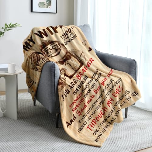 To My Wife Blanket - Romantic Anniversary Gift for Her 50x60