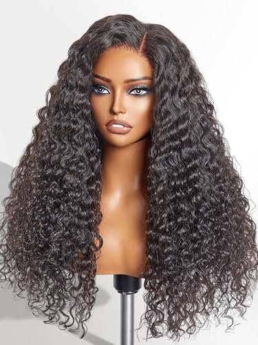 LUVME HAIR 22" Curly Human Hair 5x5 Lace Front Wig Pre-Cut