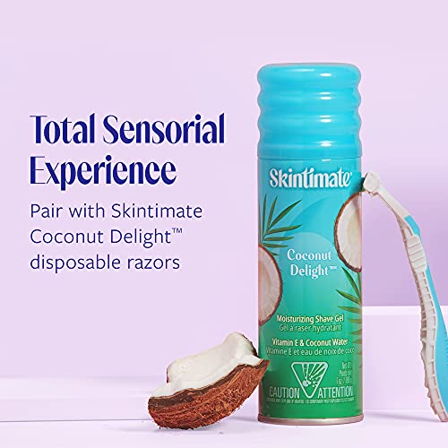 Coconut Delight Shave Gel for Women - Moisturizing & Soothing, 6 Pack