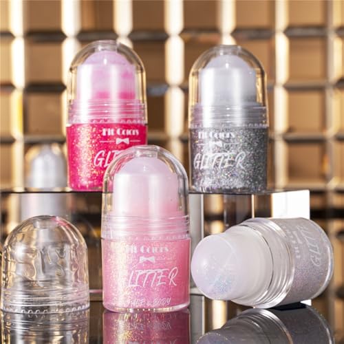 Roll-On Holographic Glitter Gel for Face & Body Shimmer