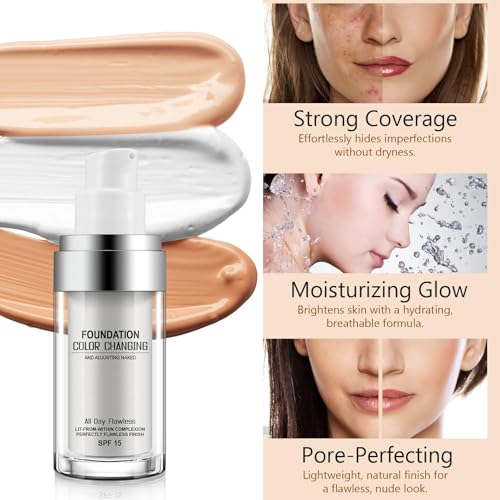 Color-Changing Foundation 2 Pack SPF 15 - Medium Coverage Liquid Makeup