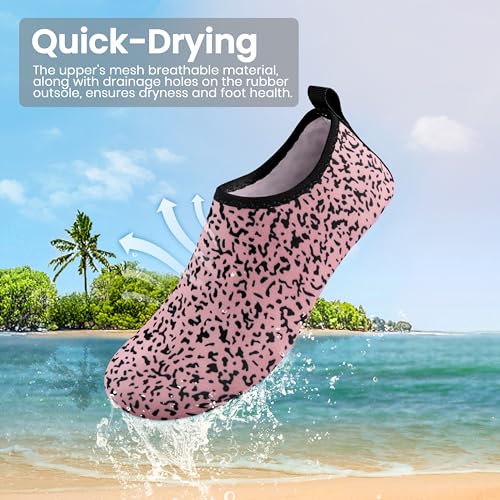 SEEKWAY Water Shoes Women Men Adult Quick-Dry Aqua Socks Barefoot Non Slip for Beach Swim River Pool Lake surf Black Size SK002