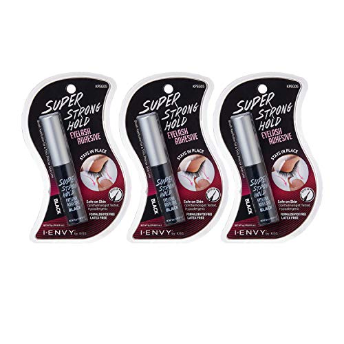 i-ENVY Super Strong Hold Eyelash Adhesive - Waterproof, Latex-Free, 3 Pack