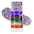 Red White Blue Glitter Stick Face & Hair Makeup