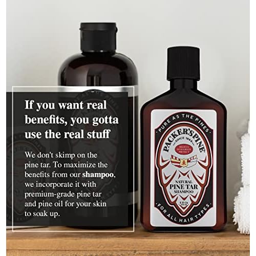 Packer's Pine Soap and Shampoo Bundle - All Natural Pine Soap Bar with No Harsh Chemicals