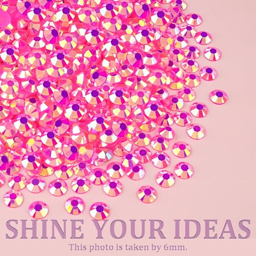 Pink AB Flatback Rhinestones Jewelry Crafting Kit with Glue, 2 Boxes & Tools