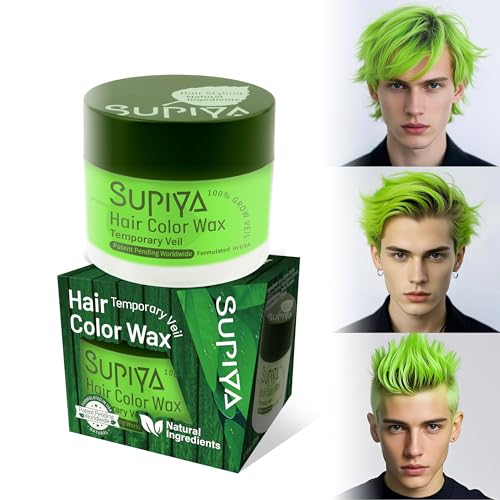 Green Temporary Hair Color Wax - Washable Styling Cream