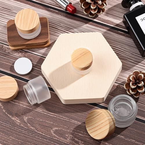 Geiserailie Glass Cosmetic Sample Jars - Leak Proof, 3 Sizes