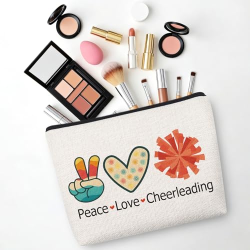 Cheerleader Makeup Bag for Women - Cheerleading Gift & Travel Pouch